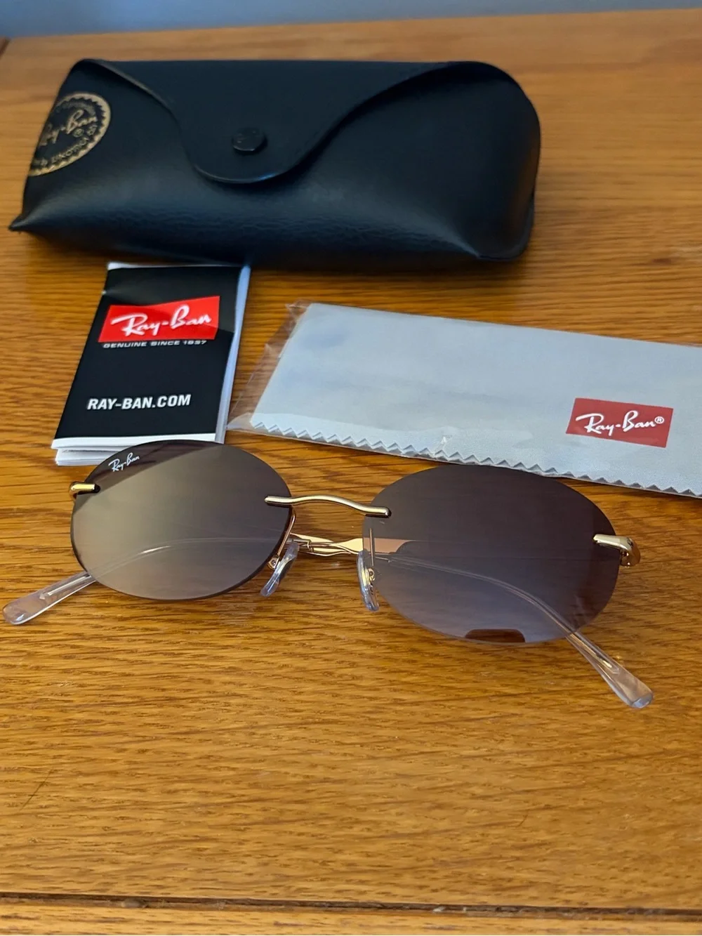 Ray-Ban Unisex RB3767 Oval Sunglasses in Brown Gradient
